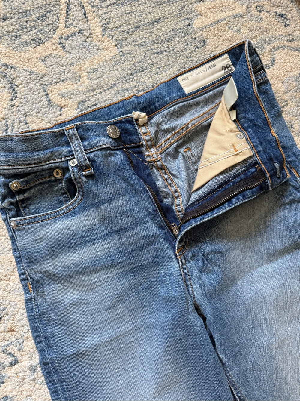 rag & bone Women's Wideleg Jeans in Light Blue